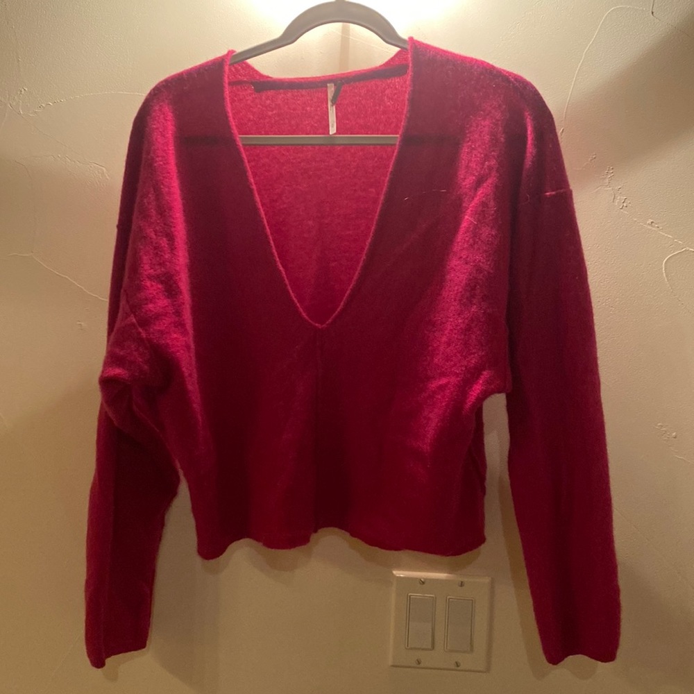 free People v neck sweater